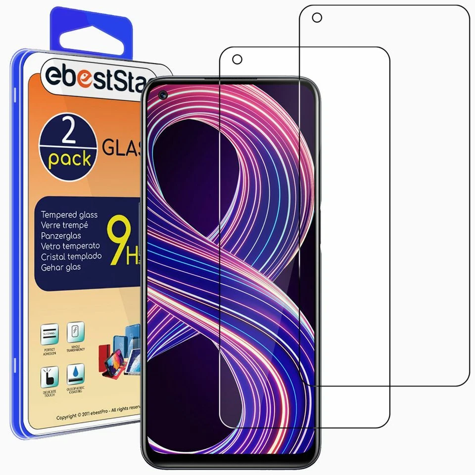 EBESTSTAR Packx2 Verre trempé Realme 8 5G, Narzo 30 5G Film Protection Ecran anti casse