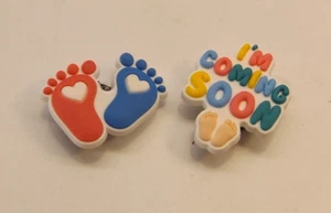 Croc Charms Jibbitz - Mother to Be - Pregnancy Announcement Lot of 2 - Picture 1 of 1