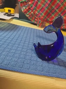 Vtg. Cobalt Blue Whale - Picture 1 of 12