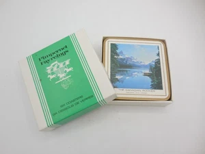 Vintage Pimpernel Coasters Set of 6 Canadian Rockies - Picture 1 of 8