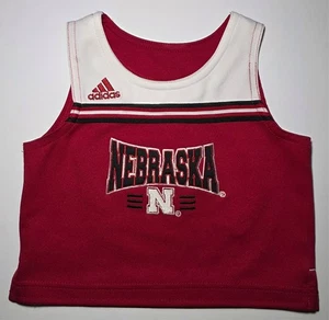 Adidas Toddler Girls Red and White Nebraska CornHuskers Tank Top - Picture 1 of 8