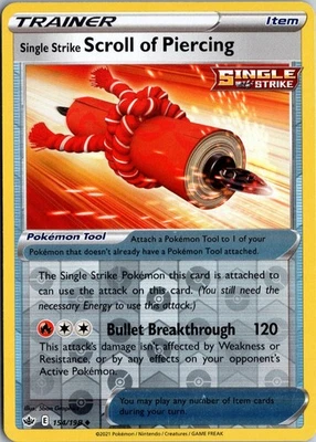 Single Strike Scroll of Piercing - SWSH06: Chilling Reign #154/198 Reverse Holo - Image 1 of 2