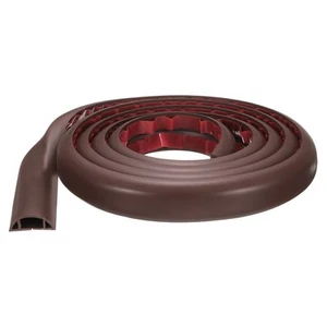 8ft Cord Cover Floor W0.71"xH0.39" Hide Extension Cable Wire Covers Coffee - Afbeelding 1 van 7