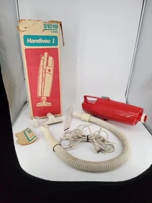 Vintage Hoover Handivac I Portable Vacuum #S1019-050 Red W/Attachments. No Bags - Image 1 of 4