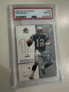 2002 SP AUTHENTIC TOM BRADY SIGNAL CALLERS #100 /2000 PSA GEM MT 10!!! GOAT - Picture 1 of 1