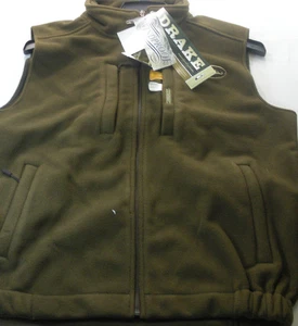 Drake 160109-S Brown Windproof Layering Fleece Vest Small - Picture 1 of 4