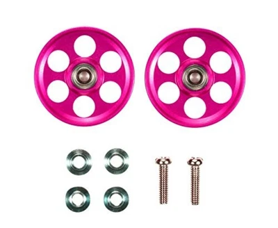 Tamiya 95213 Mini 4WD 19mm Aluminum Ball-Race Rollers (Ringless/Pink) F/S wTrack - Image 1 of 3