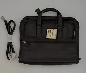 NUEVO CON ETIQUETAS • Maletín Organizador de Cuero ILI • Bolso para Laptop • Cartera • Correa para el Hombro - Imagen 1 de 7