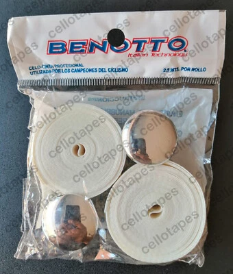Benotto Textured White Handlebar Tape Cello Bar Vintage Bicycle Metalized NOS - Image 1 of 4