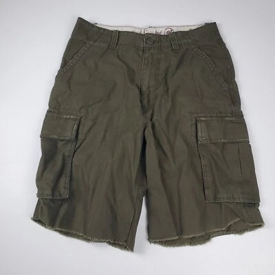 Мужские шорты Red Camel Cargo 30 зеленые с 6 карманами на пуговицах с поясной петлей - Изображение 1 из 4