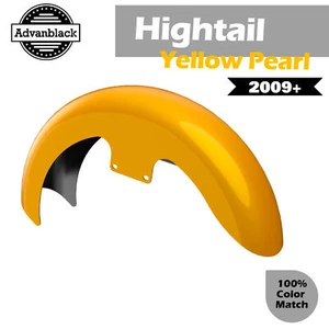 HIGHTAIL YELLOW PEARL 19" Reveal Wrapper Hugger Front Fender For 09+ Harley - Picture 1 of 9