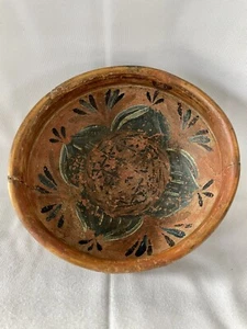 19th Century Norwegian Folk Art Rosemaling Painted Wood Bowl Dated 1820 - Picture 1 of 6