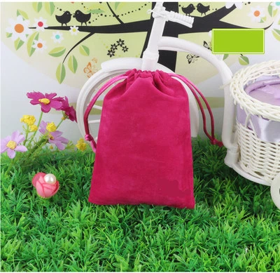 Bolsas grandes de terciopelo de 7,5"x10" para joyería boda fiesta regalo con cordón Foto 1 de 2