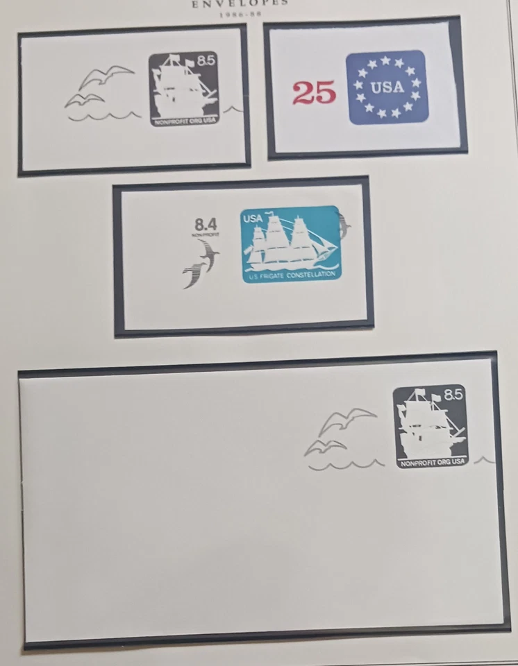 SCOTT MINT VF NH ENVELOPE SQUARES 1986-88 - Image 1 of 1