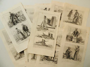 1860. Moyen-Age. Fort lot de gravures Clovis, Dagobert, Gaulois, Machines guerre - Bild 1 von 6