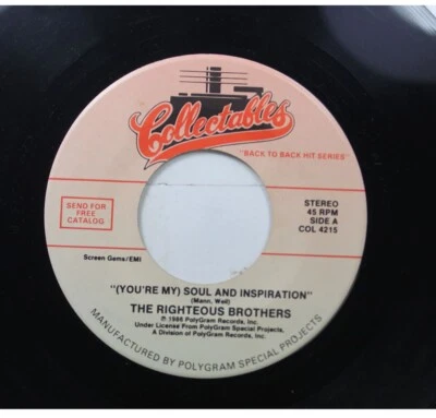 Rock 45 Righteous Brothers - Soul And Inspiration / Conway Twitty - Lonely Blue - Image 1 of 2