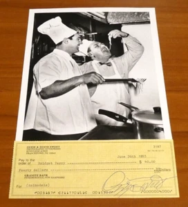 Foto de Rocky Marciano 8x10 creada por Ozzie Sweet con cheque cancelado firmado por Ozzie - Imagen 1 de 6