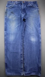 Men's Wrangler 13MWZ Jeans Straight Medium Wash Size 36x29 - Picture 1 of 11