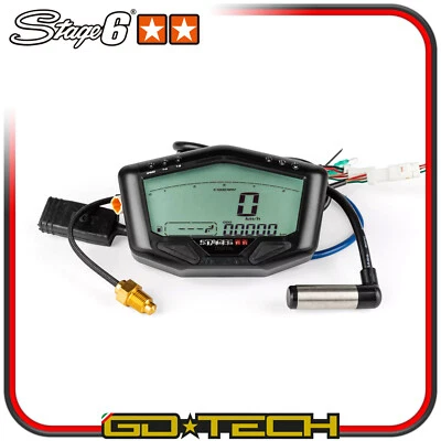STAGE6 R/T STRUMENTAZIONE DIGITALE MOTO Stage6 MK2 CONTAGIRI TERMOMETRO CONTAORE VOLTMETRO