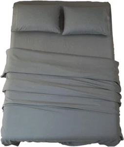 Bed Sheet Set Super Soft Microfiber 1800 Thread Count Luxury Egyptian Sheets 18- - Picture 1 of 9