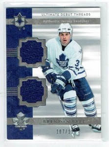 06-07 UD Ultimate Debut Threads  Brendan Bell  /150  Rookie  Dual Jerseys