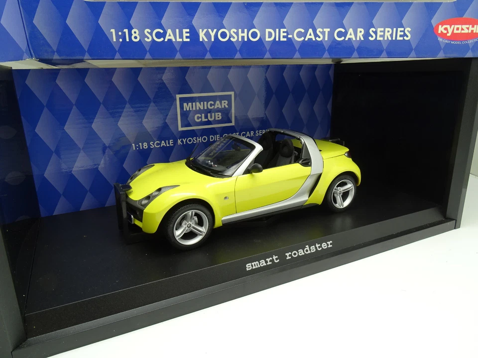 Kyosho 1/18 - Smart Roadster Yellow - Image 1 of 1