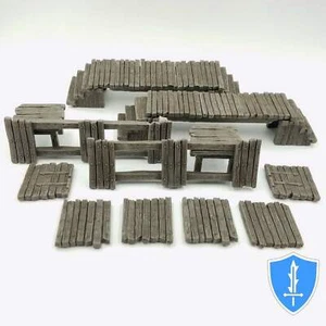 Bridges & Barricades - Monster Fight Club D&D Pathfinder Painted Scenery NIB - Picture 1 of 3
