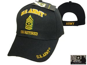 US Army 1SG RETIRED Ball Cap First Sergeant E-8 Cavalry Infantry Airborne Hat - Picture 1 of 2