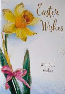 Easter Card Easter Wishes Daffodil (#sle5007b/04daffodil) - Picture 1 of 2