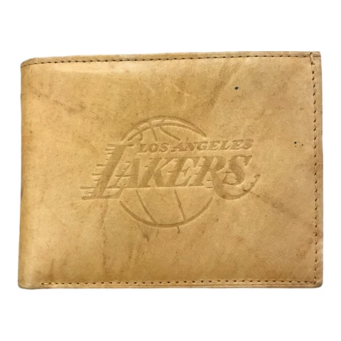 NBA Officially Licensed LA Lakers Genuine Leather Bifold Wallet Cover
