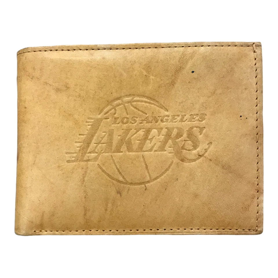 Cartera plegable de cuero genuino con licencia oficial de los LA Lakers de la NBA Foto 1 de 3