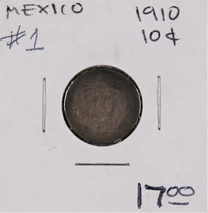1910 Mexico 10 Centavos Coin #1 - Picture 1 of 2