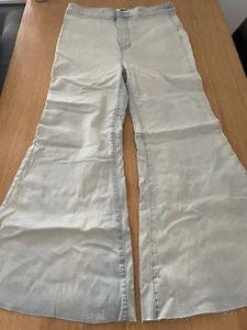 We The Free People Youthquake Crop Flare Jeans W32 UK 18 Blue High Rise - Picture 1 of 7