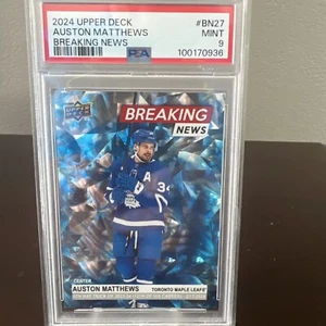 2024-25 Upper Deck Serie 1 Noticias de última hora #BN-27 Auston Matthew’s PSA 9 POP 2 - Imagen 1 de 4