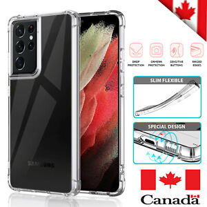 For Samsung Galaxy S21 FE Ultra S21 Plus 5G Case Heavy Duty Soft Clear TPU Cover