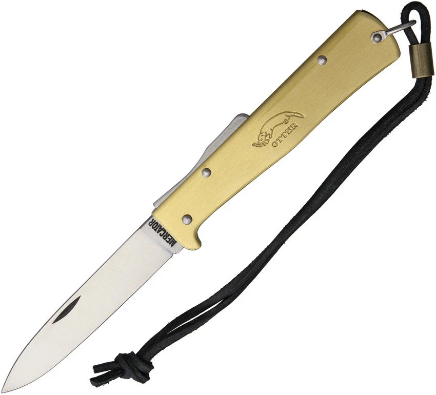 Otter-messer 10726lb Large Mercator Brass Folding Knife Pocket Folder