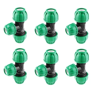 PP PE Fitting Klemmverbinder T-Stück Reduziert Verschraubung 20-63mm Kupplung - Picture 1 of 21