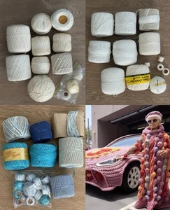 Vintage Huge Lot Lot Tatting Crochet Thread JP Coates Crosheen Etc - Picture 1 of 4