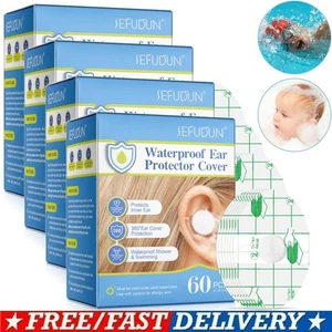 60 PIEZAS Cubiertas de oreja impermeables para bebés Cinta de oreja desechable para ducha Natación Niño CALIENTE - Imagen 1 de 14
