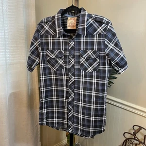 Sovereign Code Mens Short Sleeve Western Shirt | Medium | Cowboy Snap Button - Picture 1 of 12