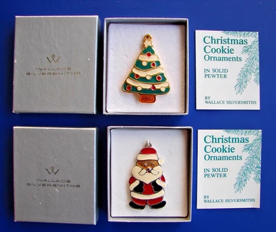 Colgante de Navidad de Papá Noel Esmalte Firmado Wallace Plateros Esmalte De Colección Nuevo de Lote Antiguo Foto 1 de 4