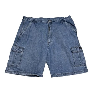 Pantalones cortos de jean cargo Wrangler Hero de algodón azul de la década de 2000 para hombre 42 - Imagen 1 de 4
