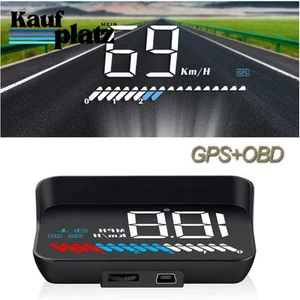 3,5 Zoll HUD Auto Anzeige | OBD2 GPS Tachometer | Sicherheitsalarm Motor... - Bild 1 von 6