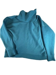 Top de cuello alto Weekend Retreat para mujer XL azul verdoso con un poco de brillo - Imagen 1 de 11