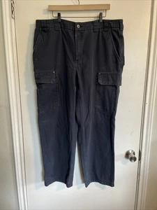Duluth Trading Company Heavy Canvas Cargo Pants Workwear Men's 42x32 Navy Pants - Picture 1 of 6