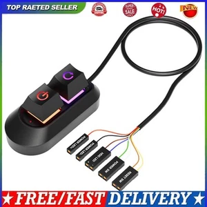 2M Desktop Computer Power Button Restart Switch for PC Case(Rubber Oil Surface) - Afbeelding 1 van 10