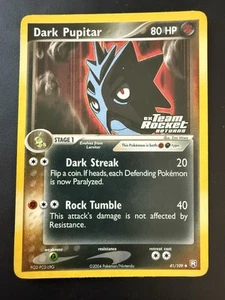 Dark Pupitar 41/109 Team Rocket Returns Rare Stamped Holo NM - Picture 1 of 12