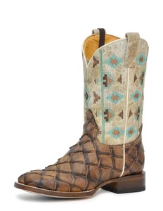 Women's Big Fish Ccs Pirarucu Southwestern Performance Western Boot Square - - Picture 1 of 1