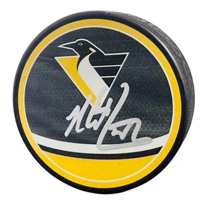 KRIS LETANG  PITTSBURGH PENGUINS SIGNED PUCK REVERSE RETRO LOGO BECKETT COA - Picture 1 of 2