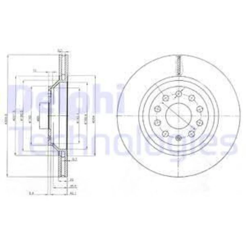 DELPHI 2x Disco Freno Trasero Ø310 MM para VW Passat Variant 3G5 2.0Tdi 365 1.4 - Imagen 1 de 1
